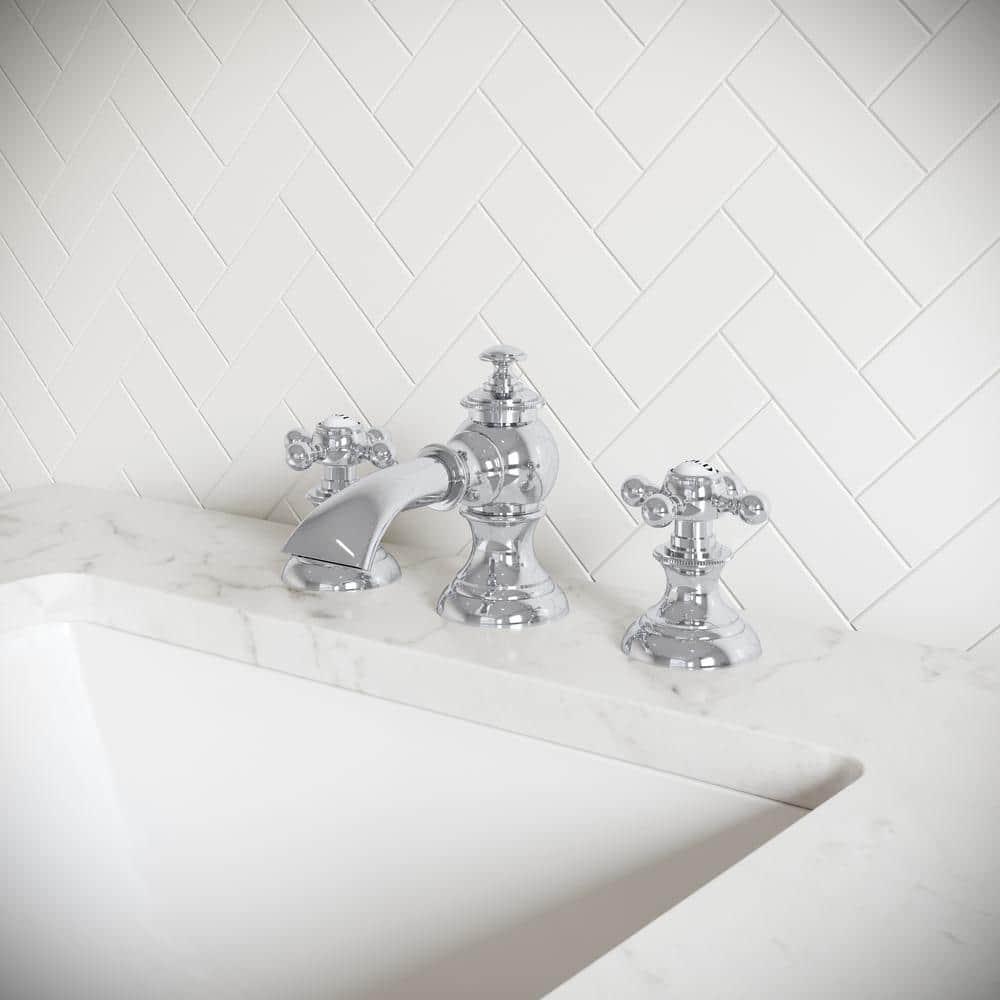 Widespread 2-handle Bathroom Faucet with Drain Assembly
