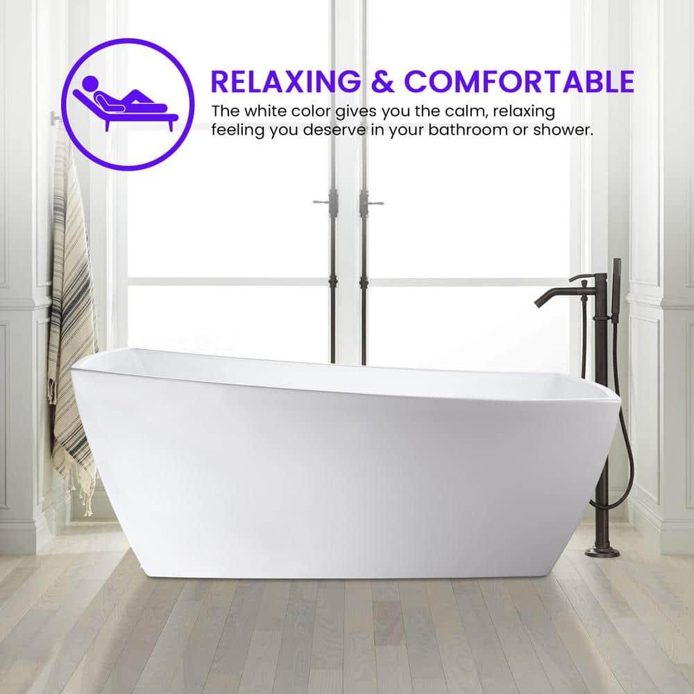 Vanity Art 67" X 31" Acrylic Freestanding Bathtub