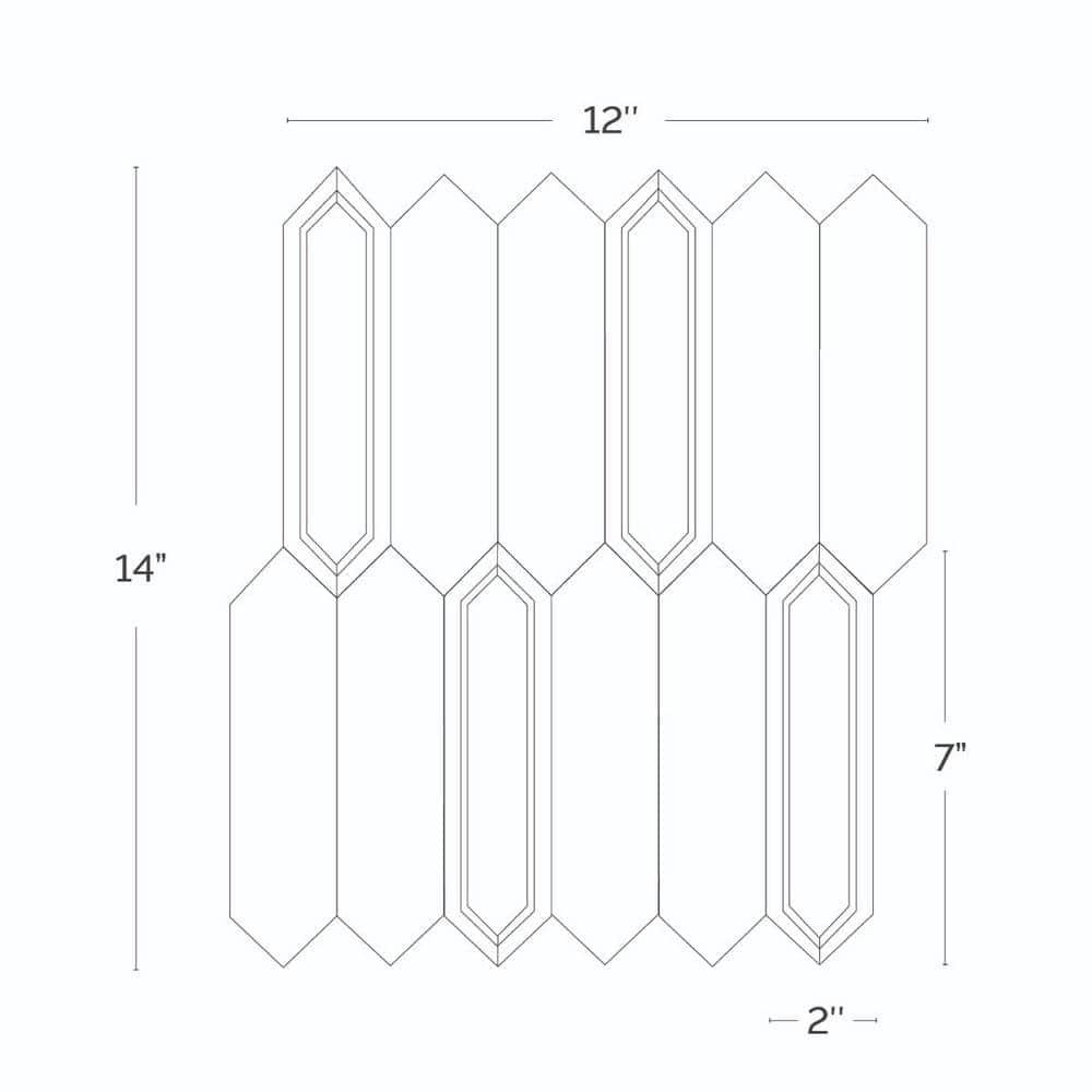 Bond Tile Zip 11.65'' W x 13.62'' L Marble and Brass Mosaic Tile (1.1 Sq. Ft. / Sheet)