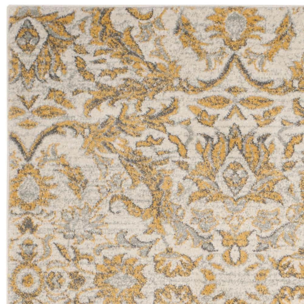 Evoke EVK238 Power Loomed Accent Rug - Ivory/Gold - 2'2"x4' - Safavieh.