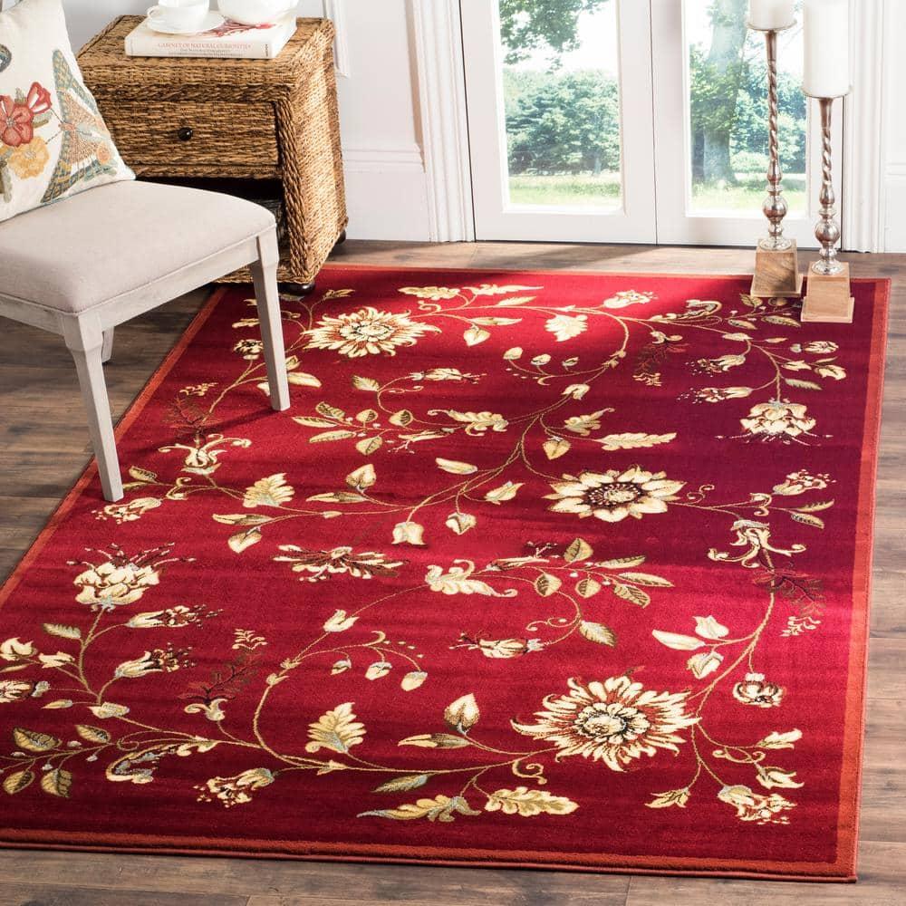 Lyndhurst LNH552 Power Loomed Area Rug - Red/Multi - 8'x11' - Safavieh