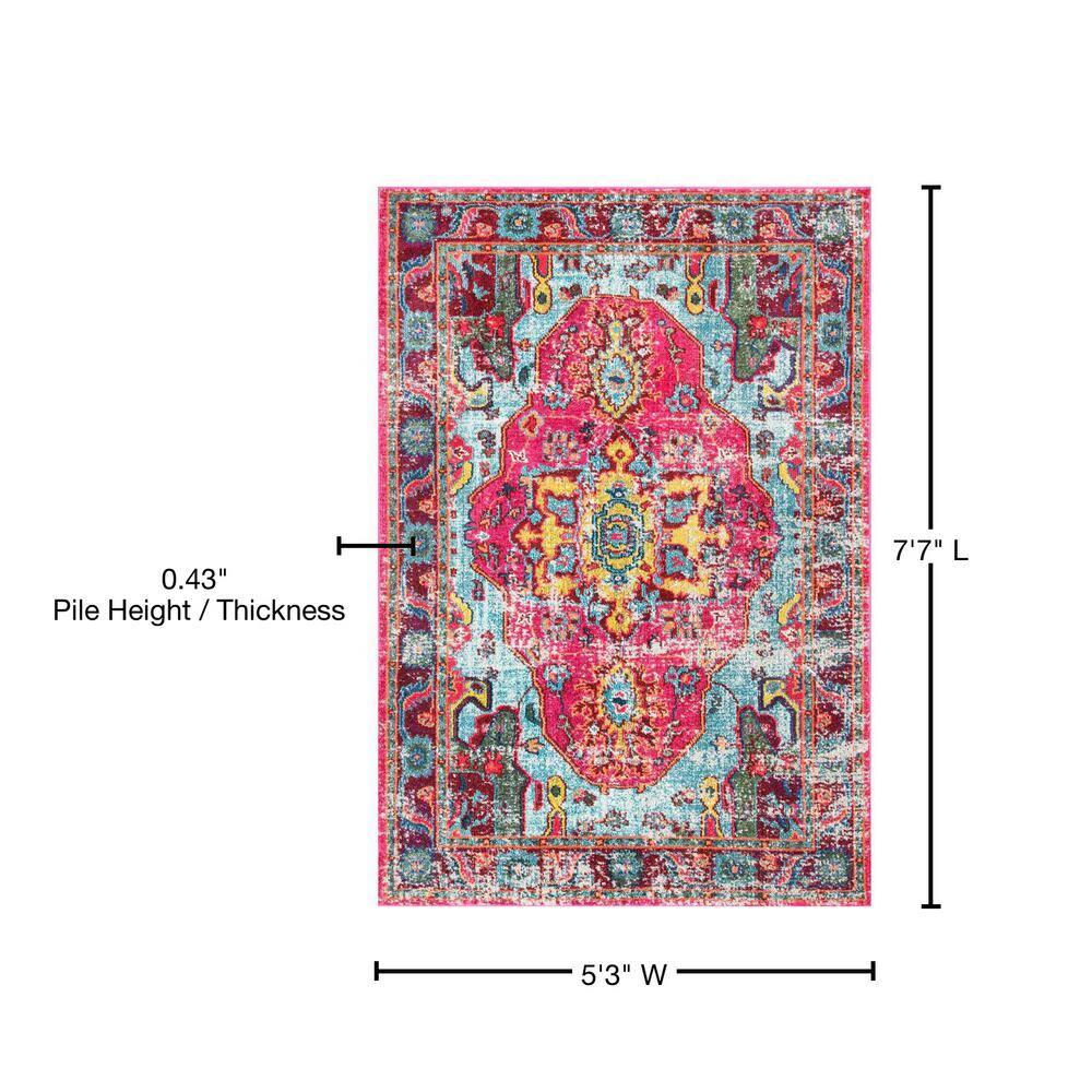 Corbett Vintage Boho Multi 5 ft. x 8 ft. Area Rug