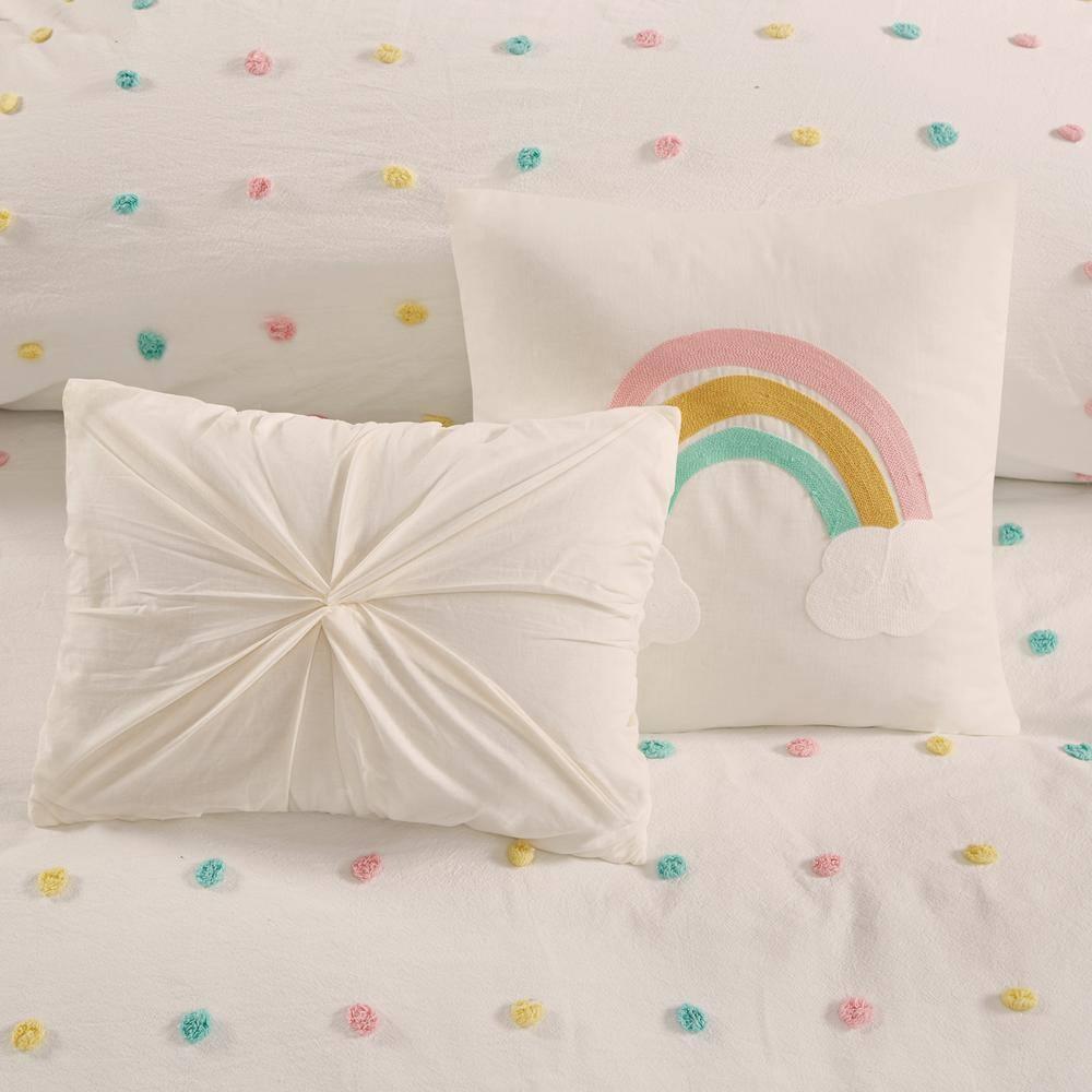 Callie Cotton Jacquard Pom Pom Comforter Set
