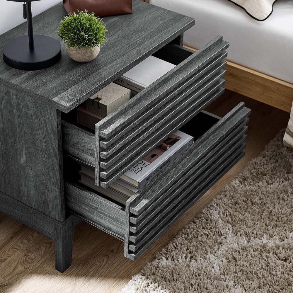Modway Modway Render Two-Drawer Mid-Century Modern Nightstand