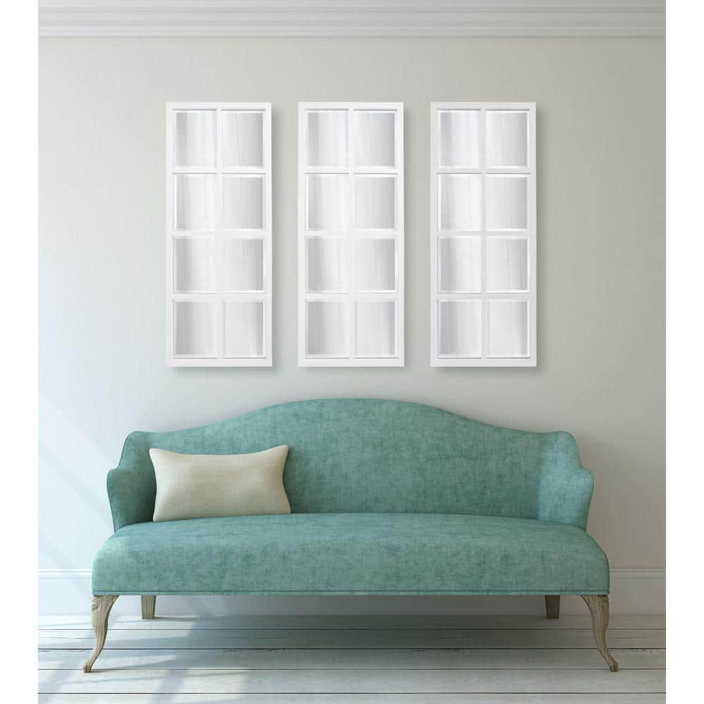 Uniek Stryker Windowpane Framed Wall Mirror