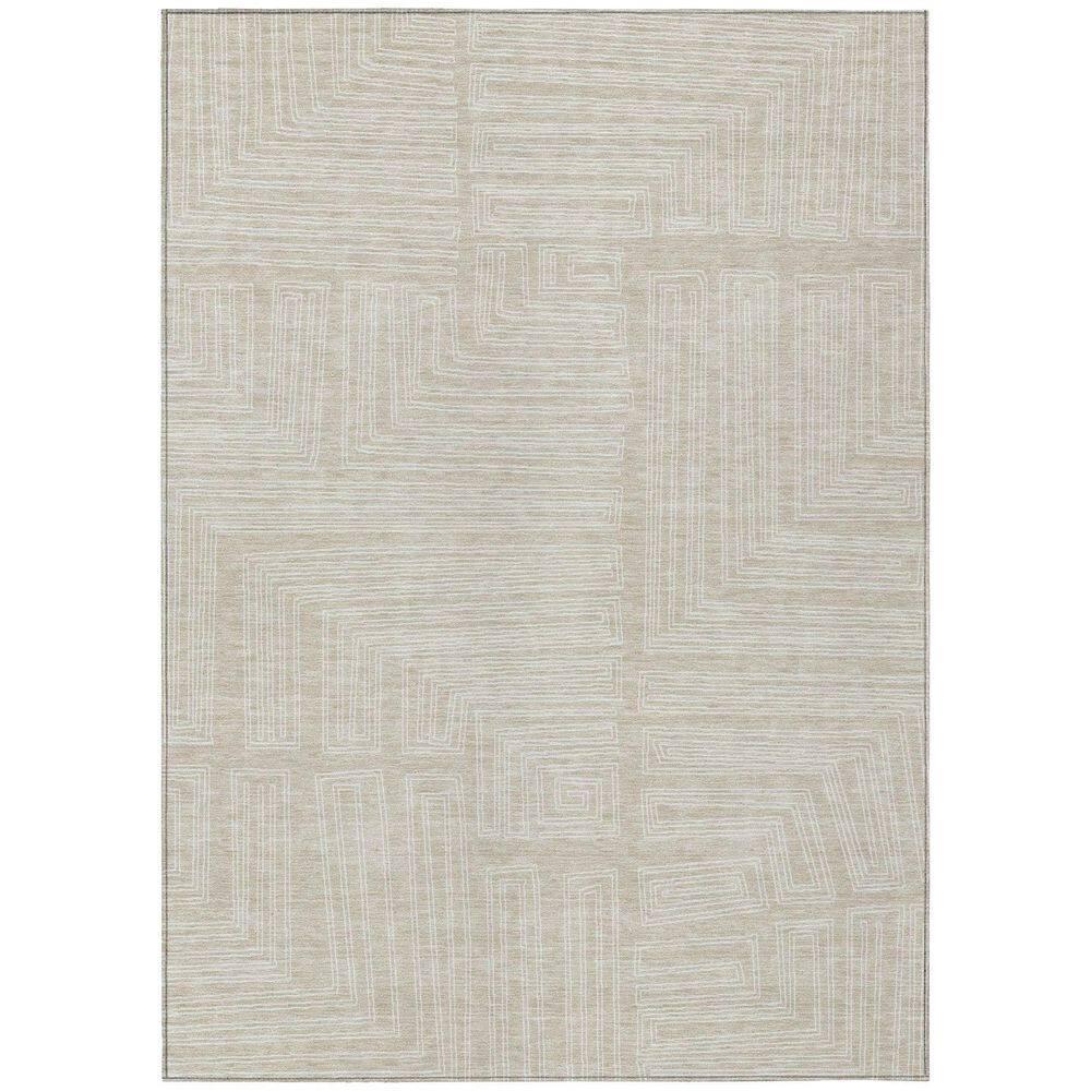 Machine Washable Indoor/Outdoor Chayden ACN1045 Beige Rug