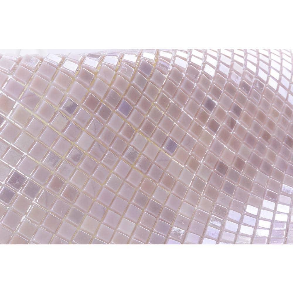 Galaxy 0.3125 in. x 0.3125 in. Iridescent Glass Pressed Edge Tiny Square Mosaic Wall Pool & Floor Tile