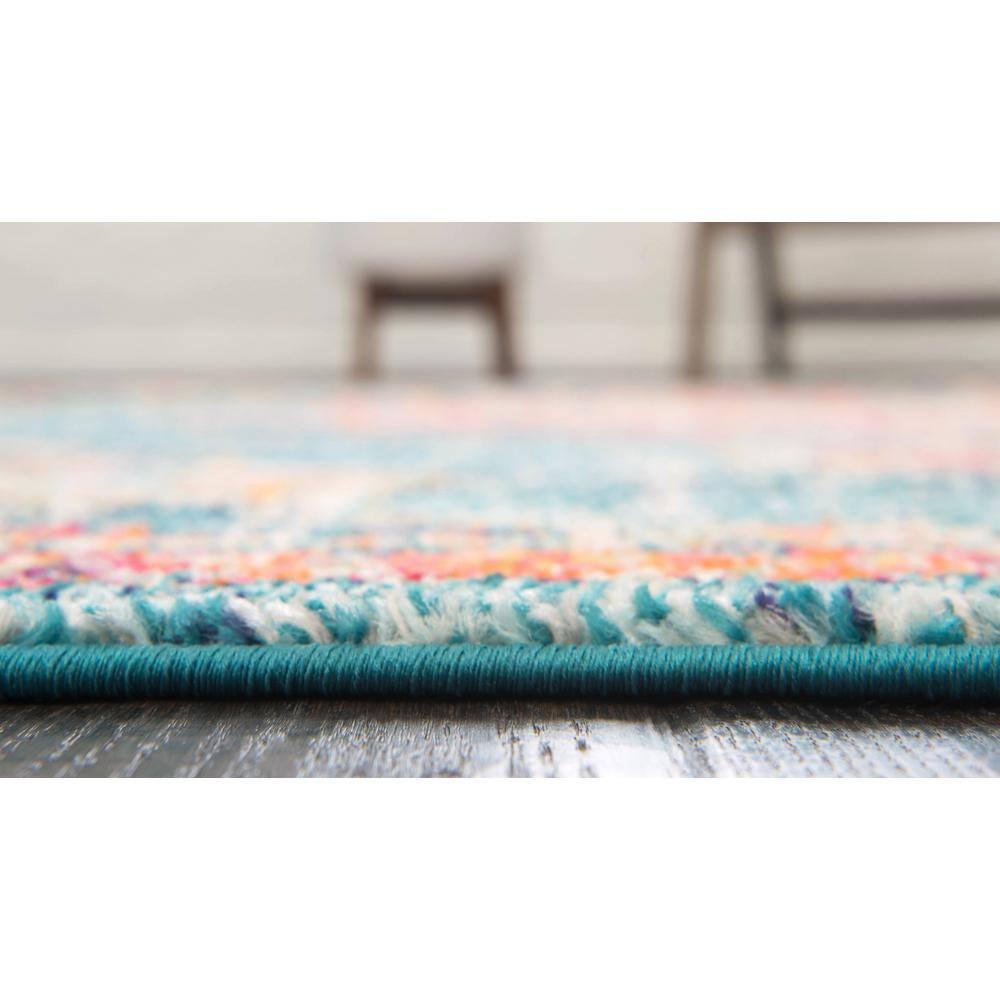 Unique Loom Penrose Collection Area Rug - Alexis (8'Square, Blue/ Gray)