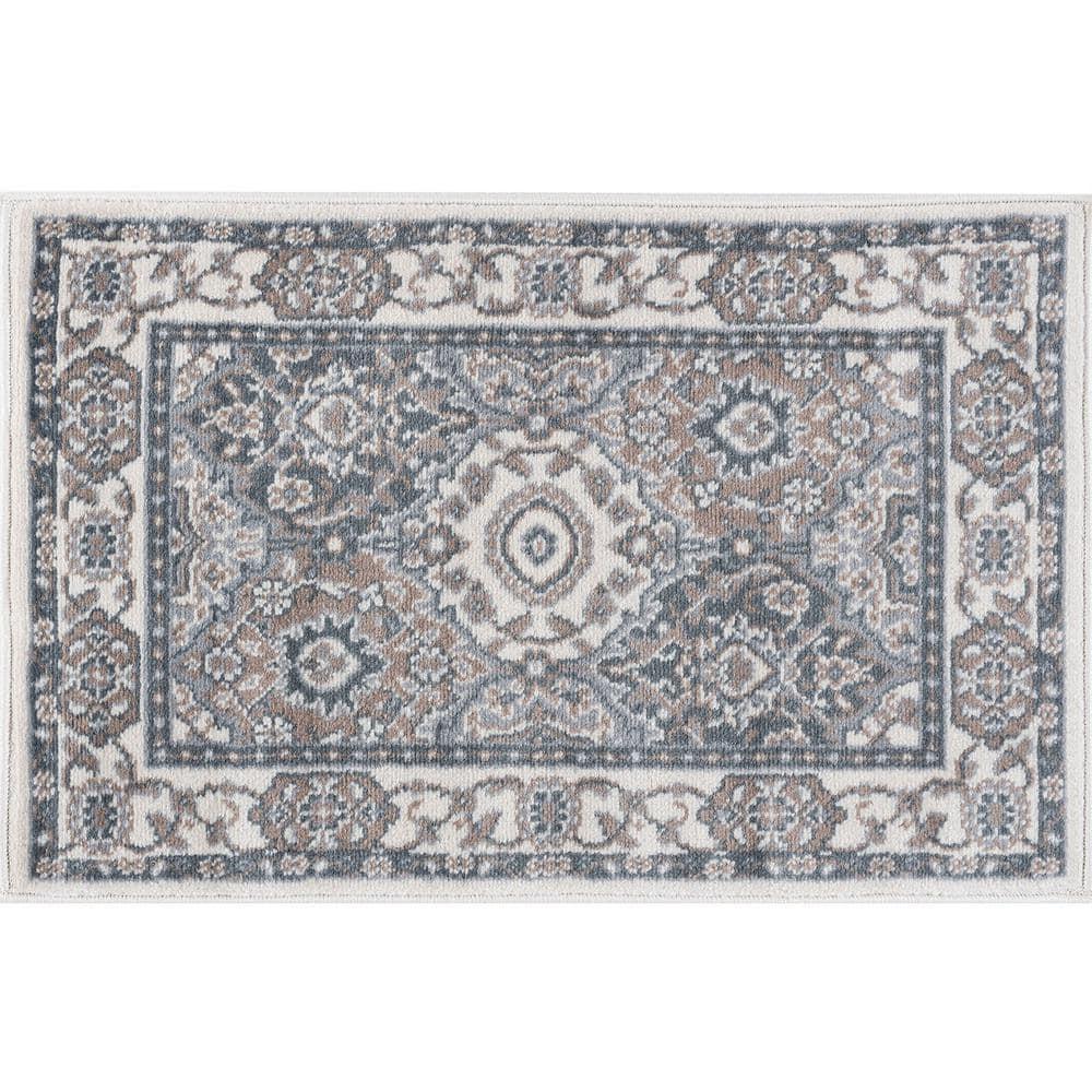 Tayse Madison Area Rug MDN3617 Traditional Cream Half-Brick Repeat 2' x 3' Rectangle