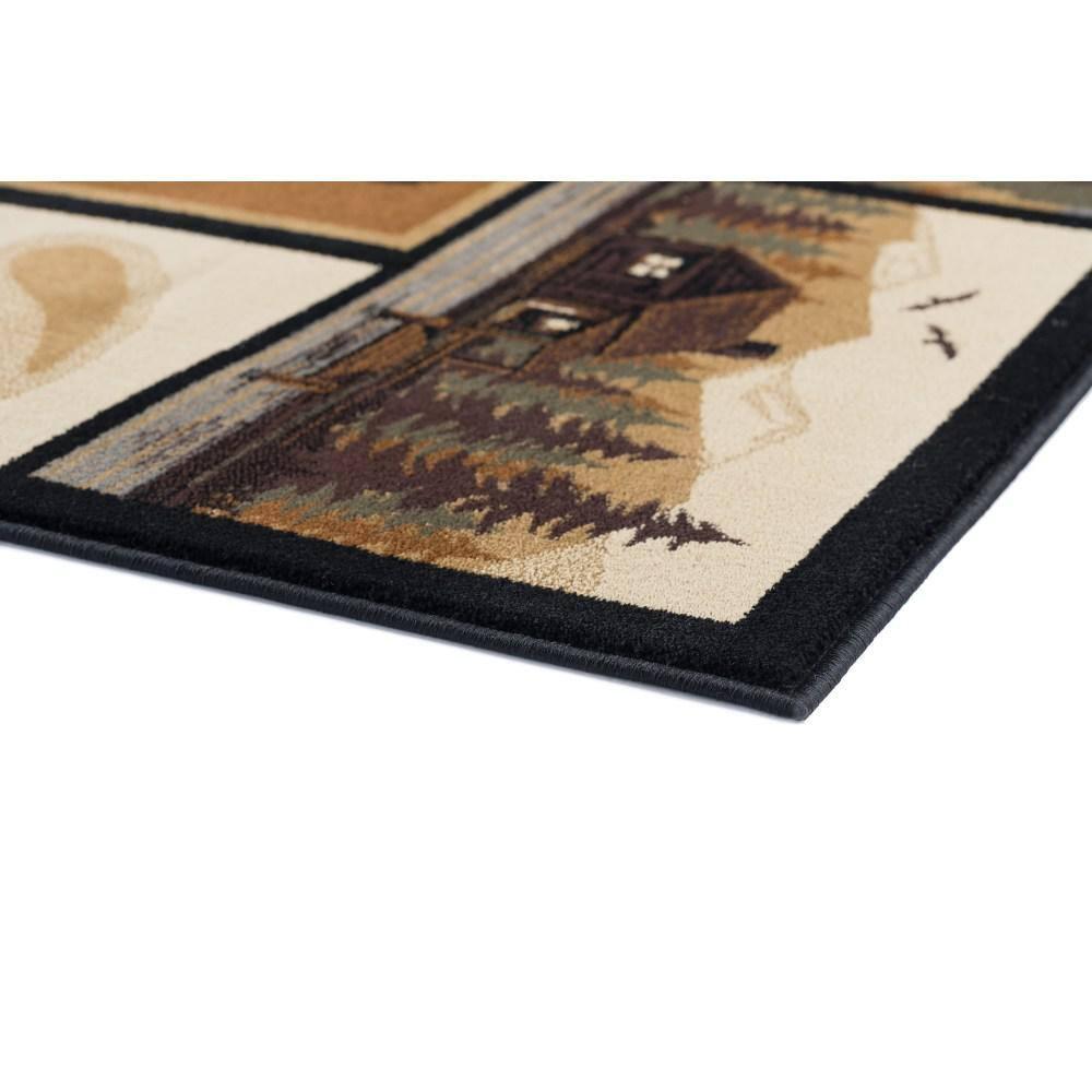 Nature Novelty 4' x 5' Multi-Color Polypropylene Indoor Area Rug