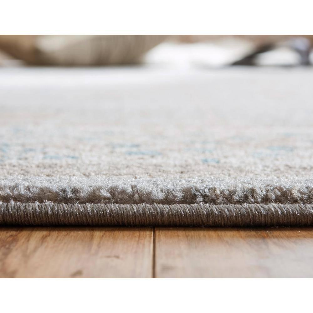 Unique Loom 7' 1 x 10' 0 Gray Salzburg Gneis Area Rug