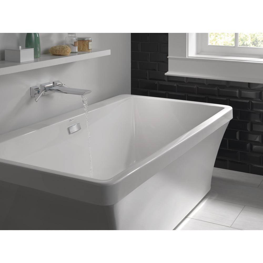 Pivotal Double Handle Wall Mounted Roman Tub Faucet