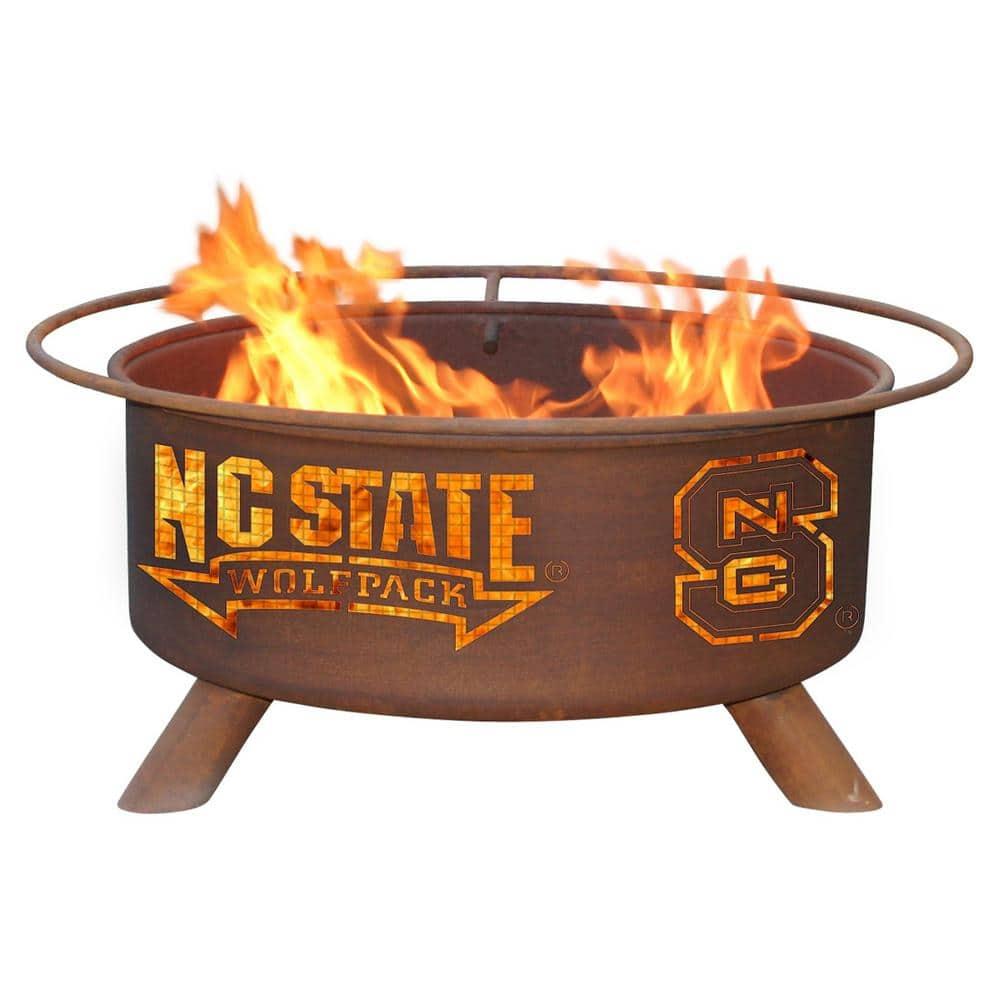 Collegiate Series 16" H x 30" W Steel Outdoor Fire Pit with Lid