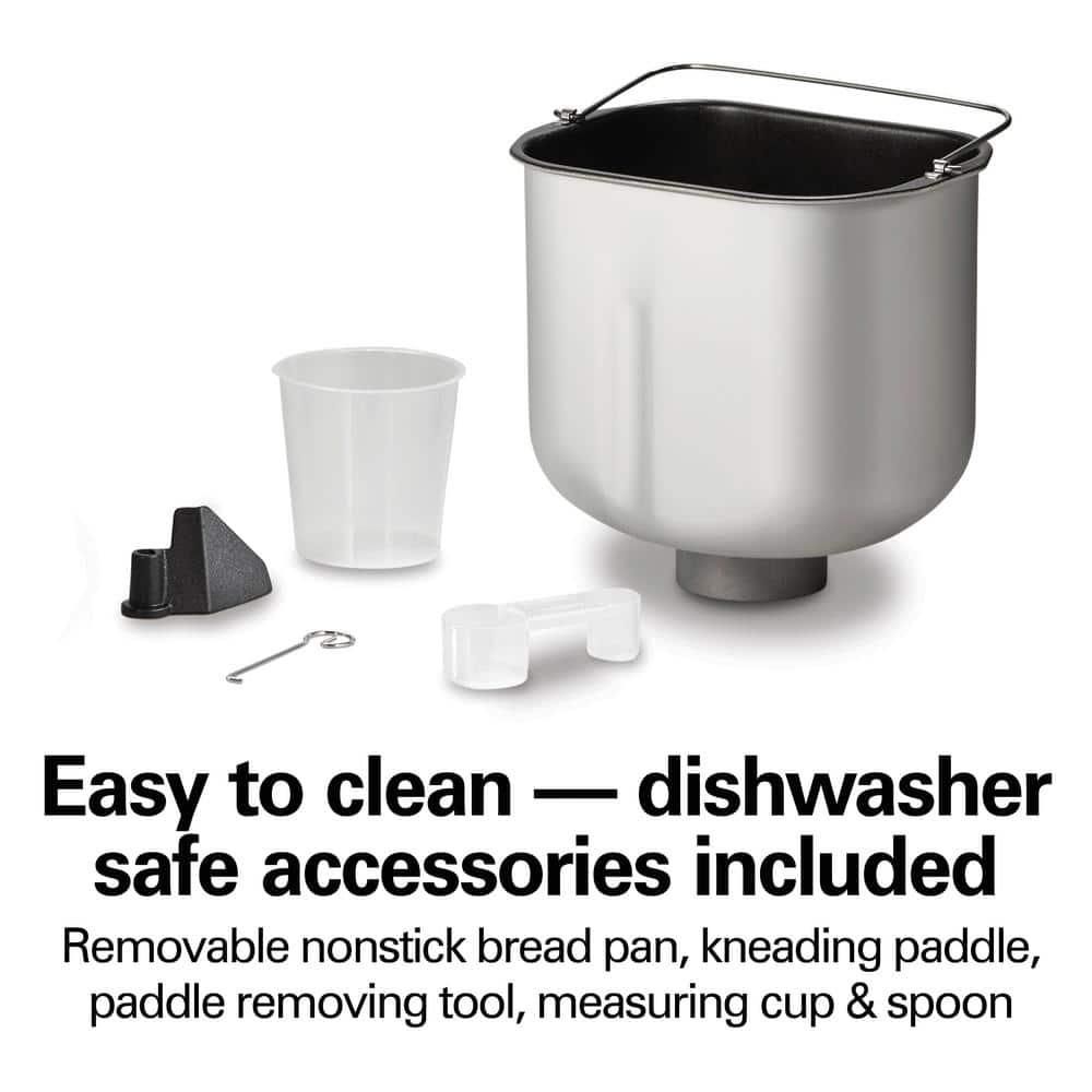 Hamilton Beach Premium Bread Make Machiner, Auto Fruit and Nut Dispenser, 21 Settings, Stainless Steel