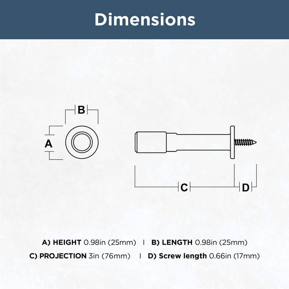 Franklin Brass Bar 3 in. (76 mm) Solid Door Stop (Set of 5)