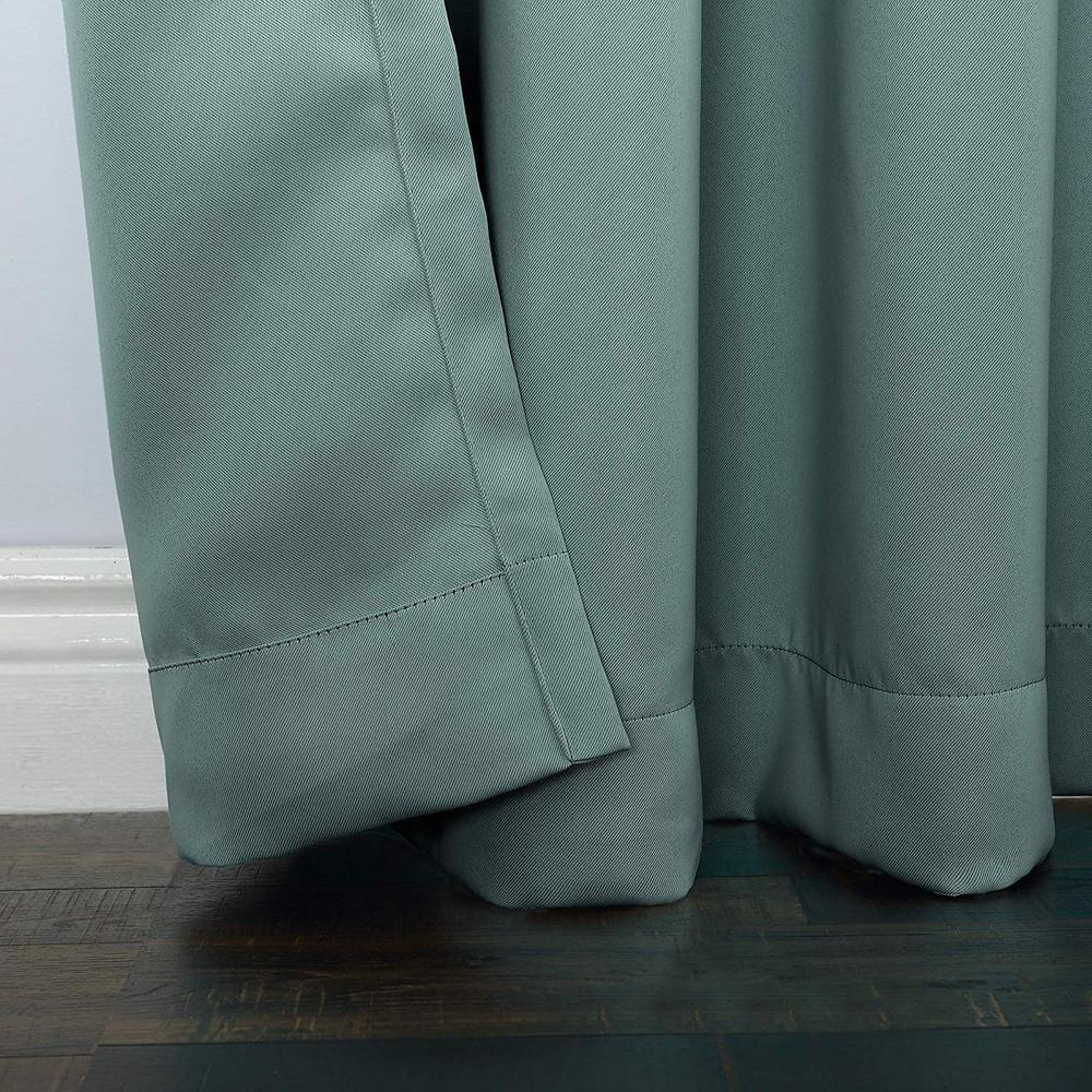 Sun Zero Easton Energy Saving Blackout Grommet Curtain Panel, 40" x 84", Mineral