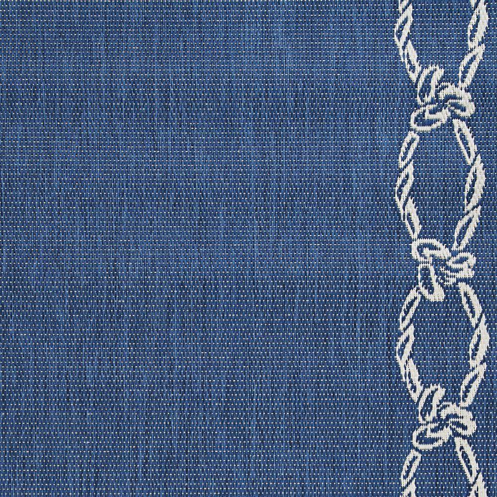 Couristan Recife Rope Knot Area Rug, 5'10" x 9'2", Ivory-Indigo