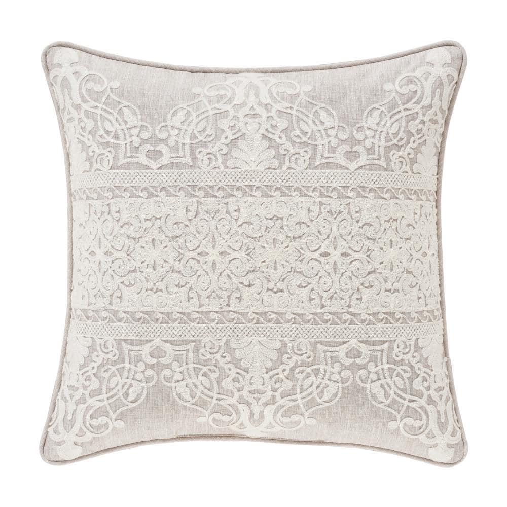 Five Queens Court Leanna 20" Square Decorative Throw Pillow