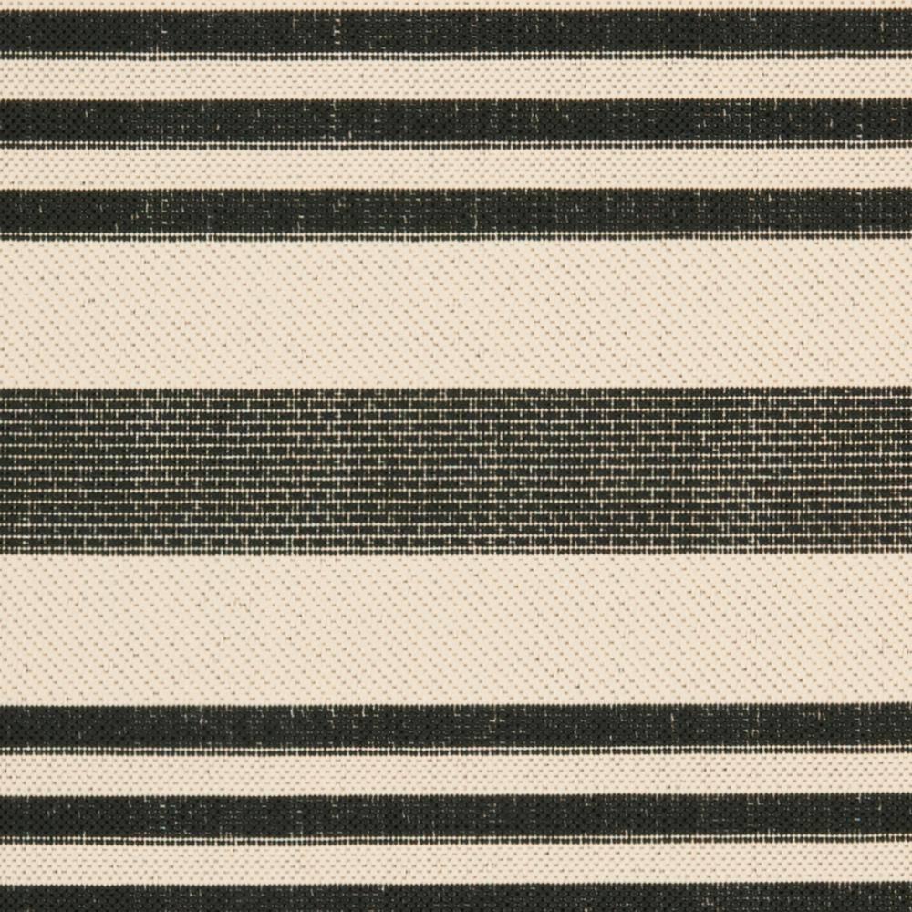 Courtyard CY6062 Power Loomed Indoor/Outdoor Area Rug - Black/Bone - 5'3"x7'7" - Safavieh.