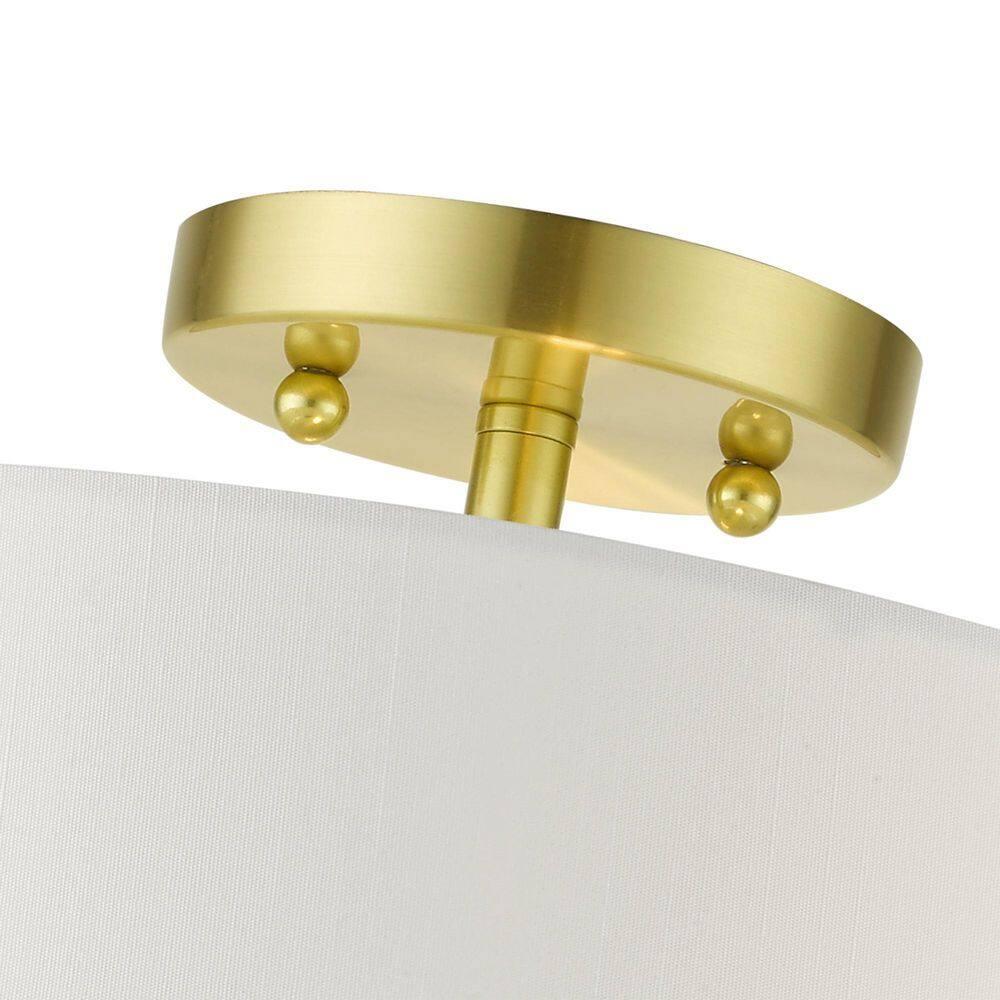 Livex Lighting Meridian 2 - Light Semi-Flush Mount in  Satin Brass