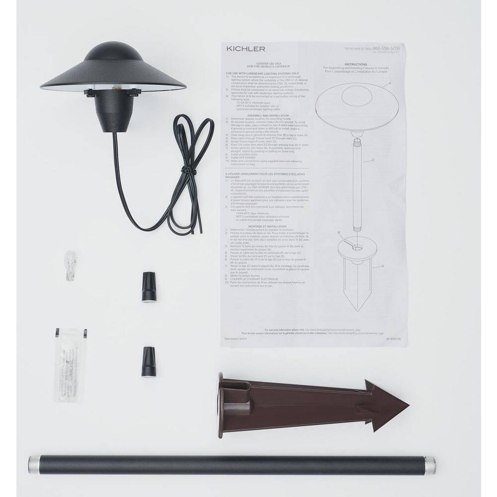 Kichler 21"H Dome Textured Black Dome Landscape Path Light
