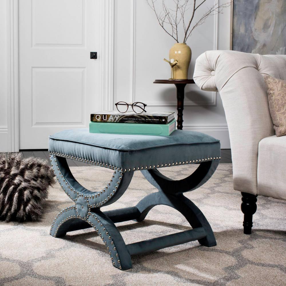 Mystic Ottoman - MCR4645 - Blue - Safavieh