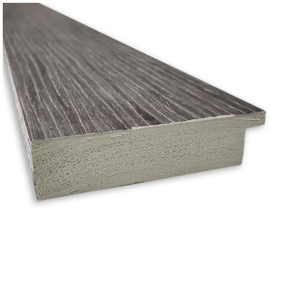 Pinstripe Plank Grey Rectangular Vanity Wall Mirror 42"x30"