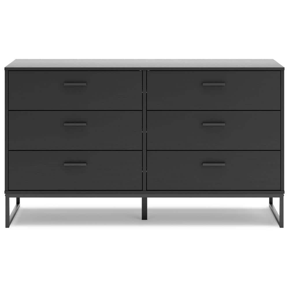 Signature Design by Ashley Socalle 6 Drawer Dresser, Black