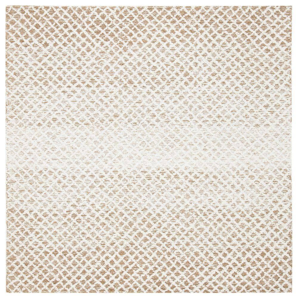 Micro-Loop MLP353 Hand Tufted Indoor Area Rug - Beige/Ivory - 5'x5' - Safavieh