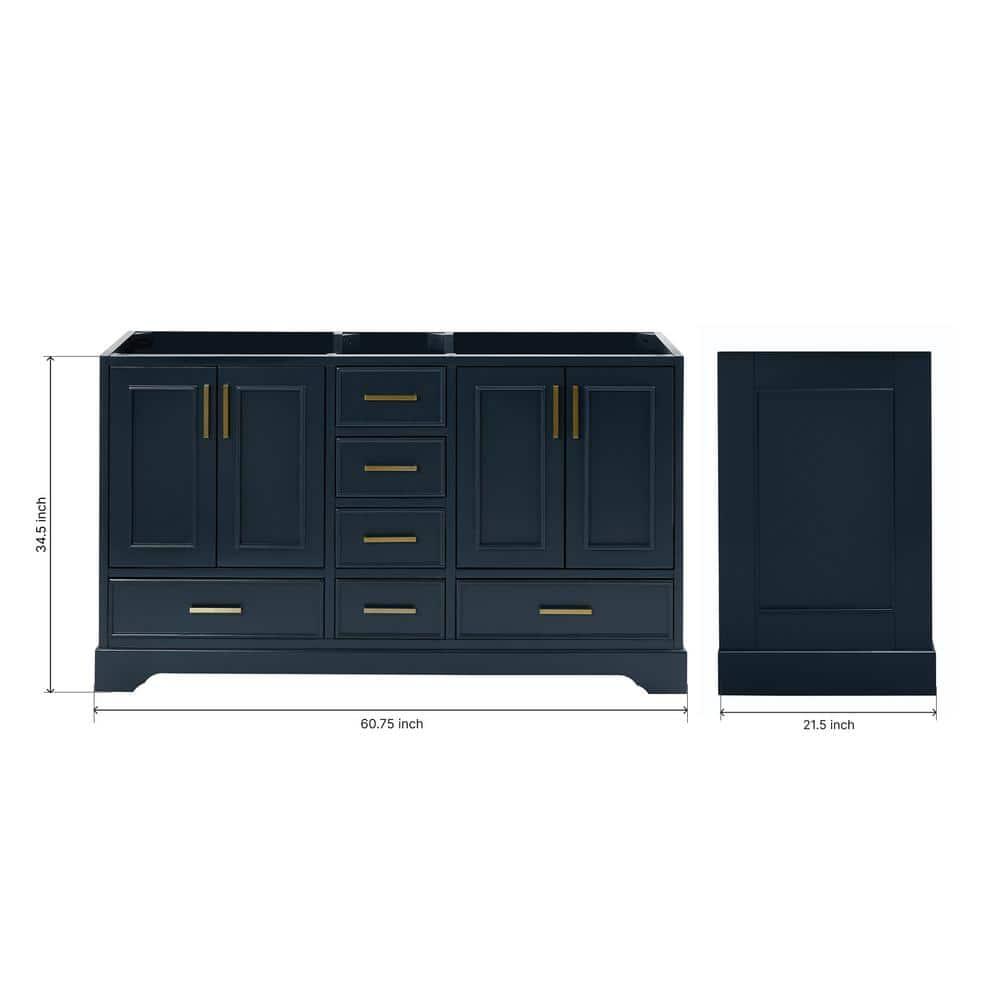 Ariel M060d-Bc Stafford Mueble Tocador Independiente Doble de 61" Solamente - Azul