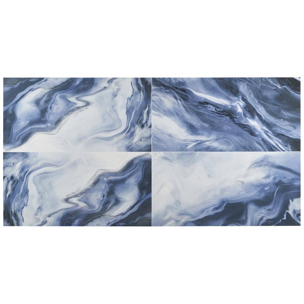 Savannah 23.62 in. x 47.24. in Polished Porcelain Marble Look Floor & Wall Tile (15.49 Sq. Ft./Case)