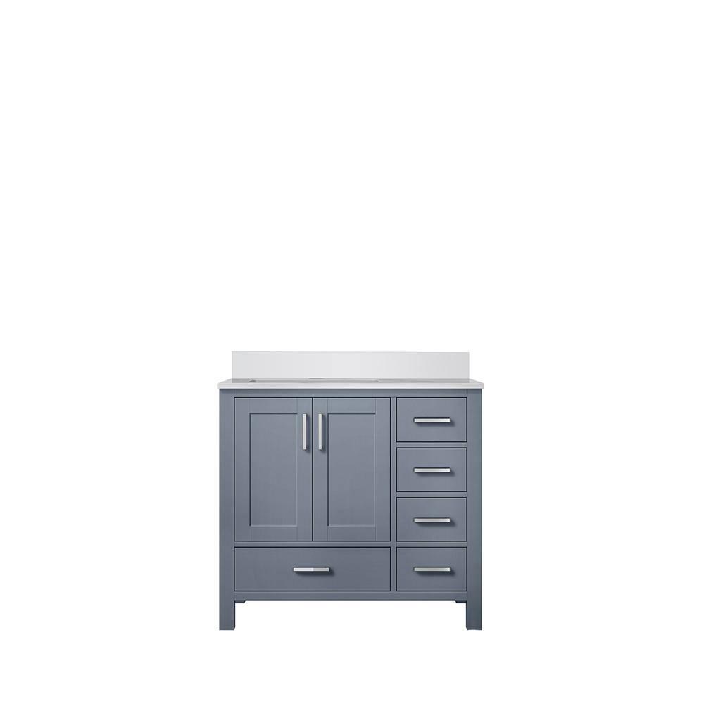 Lexora Jacques 36 in. W x 22 in. D Left Offset Bath Vanity and Top