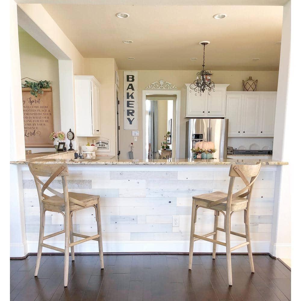 Timberchic River Reclaimed Wooden Wall planks - Simple Peel & Stick Wall Covering Application for DIY Accent Wall & Home Improvement - Modern, Premium Wall Paneling