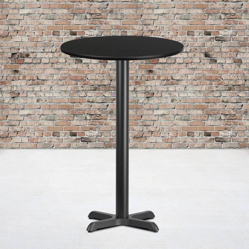 Flash Furniture Carrus Round Laminate Table Top with Height Table Base
