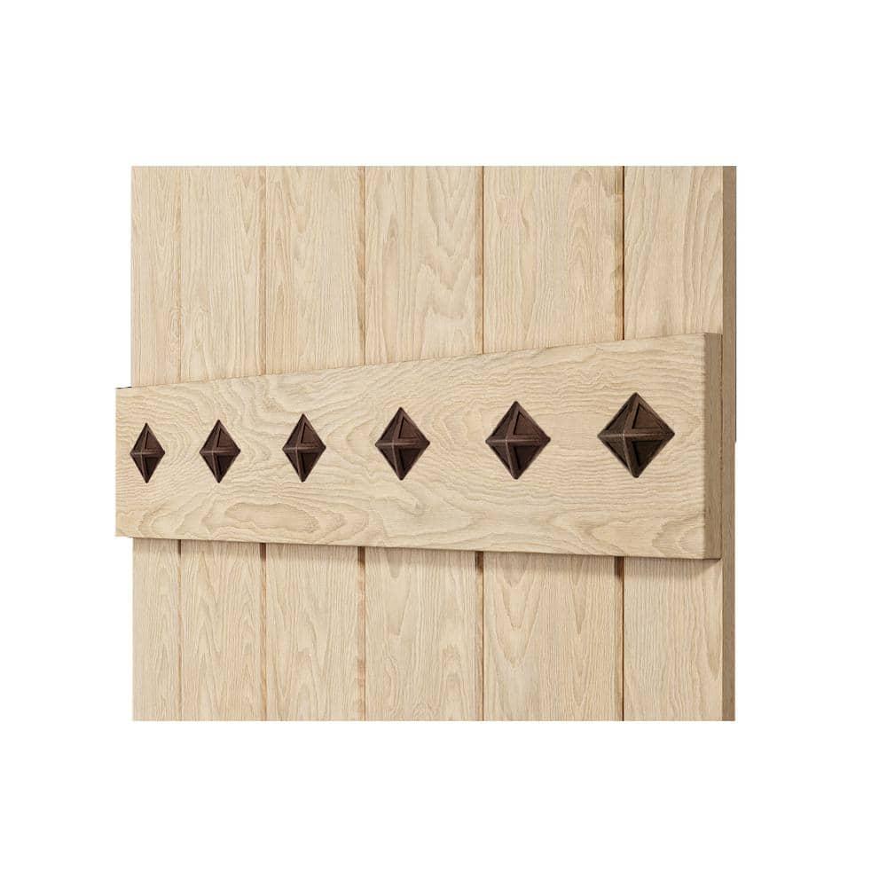 IsLife 84'' Solid Wood Paneled Matte without Installation Hardware Kit Barn Door