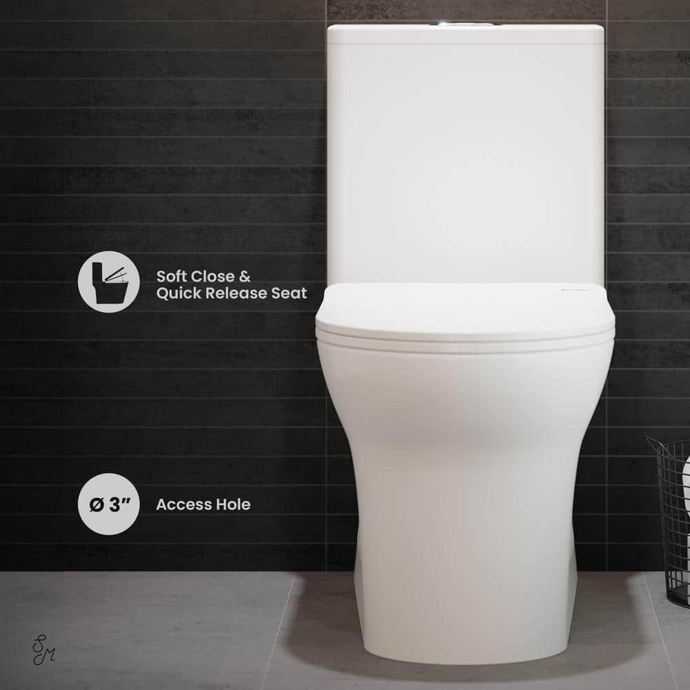 Burdon One-Piece Toilet Vortex Dual-Flush 1.1/1.6 gpf