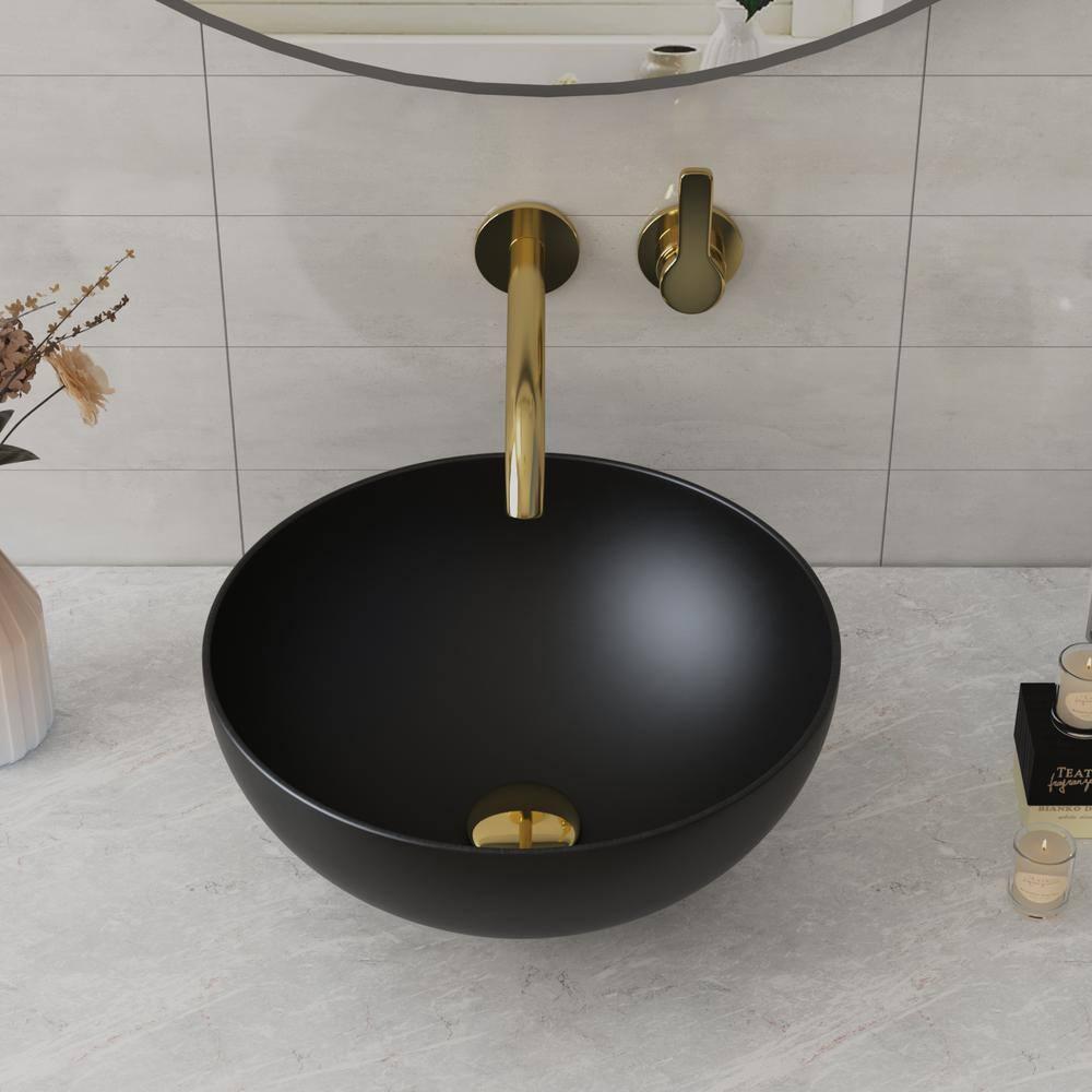 DeerValley Symmetry 13" x 13'' Circular/Round Vitreous Vessel Bathroom Sink