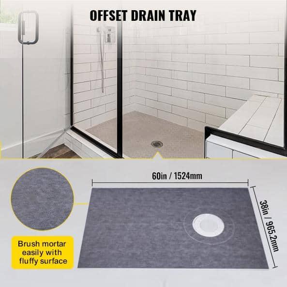 60'' W 38'' D Rectangular Single Shower Base