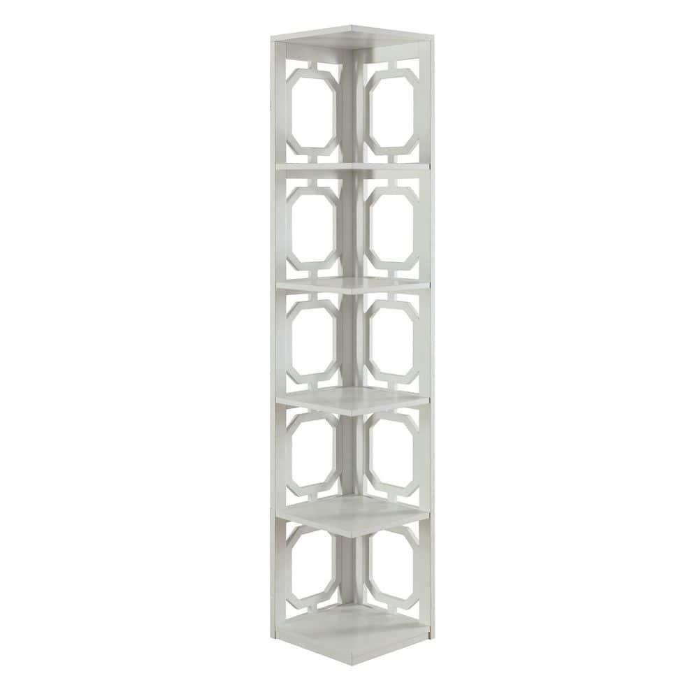 Convenience Concepts Omega 5 Tier Corner Bookcase, Multiple Finishes
