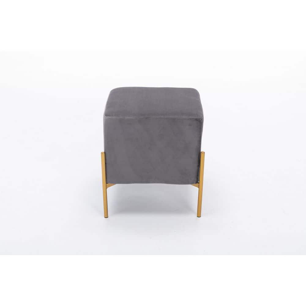 Carolina Classics Adadon Upholstered Accent Stool/Footrest in Gray