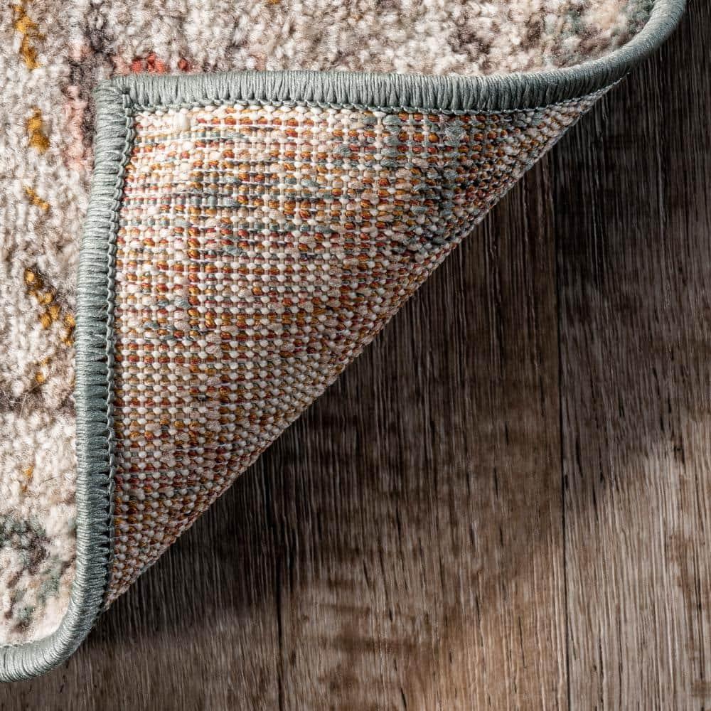 Nuloom 12x15 Justine Vintage Medallion Indoor Area Rug, Beige, Faded Persian Design, Stain Resistant, BedroomLiving Room, Kitchen,