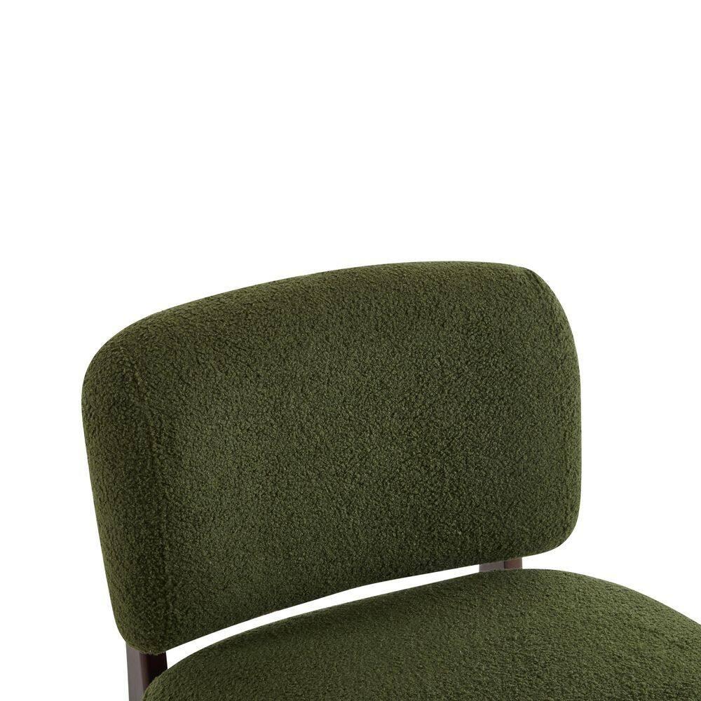 NFusion Kalel 25.5" Modern Boucle Accent Chair With Solid Wood Frame