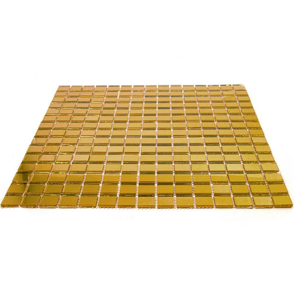 Apollo Tile Altin 0.8" x 0.8" Glass Grid Mosaic Wall & Floor Tile (Set of 20)
