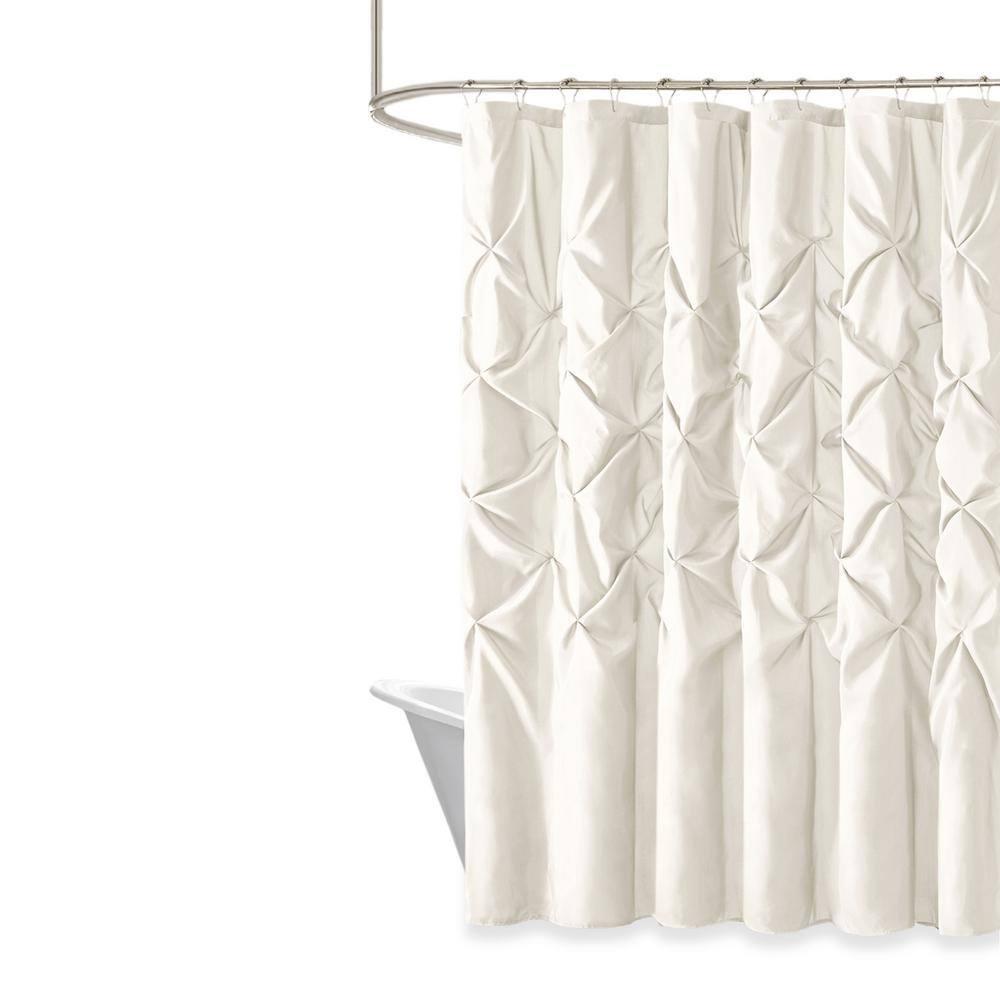 Madison Park Laurel Tufted Semi-Sheer Shower Curtain