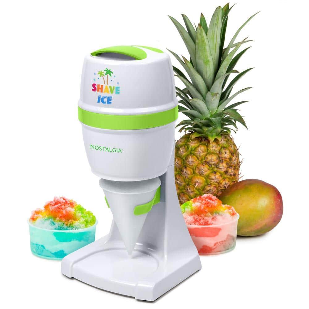 Nostalgia Nostalgia Electric Hawaiian Shave Ice & Snow Cone Maker, Includes Reusable Cup And Two Ice Molds, Stainless Steel Blades