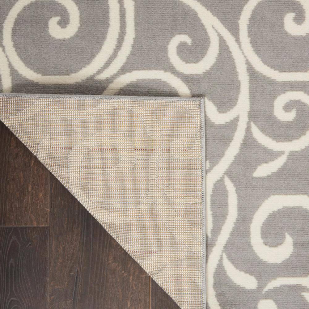 Nourison Grafix 5'3" x 7'3" (5' x 7') Grey Area Rug Bohemian Contemporary Botanical by Nourison