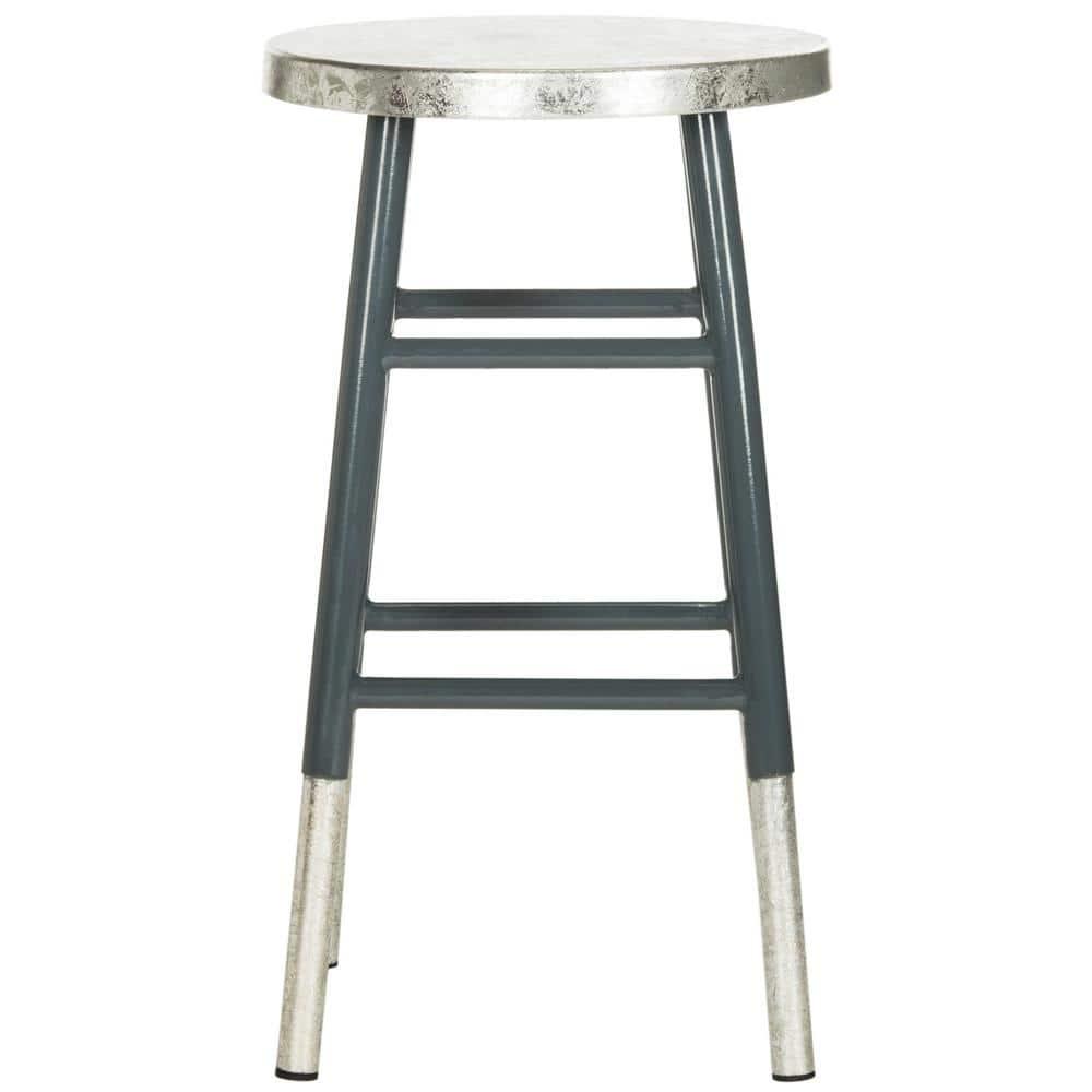 Kenzie Silver Dipped Counter Stool - FOX3211 - Grey/Silver - Safavieh Couture