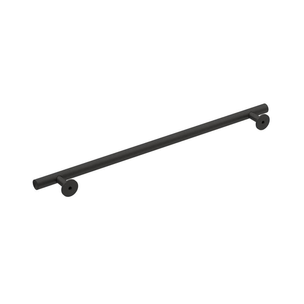 Amerock Radius 10-1/16 inch (256mm) Center-to-Center Matte Black Cabinet Pull