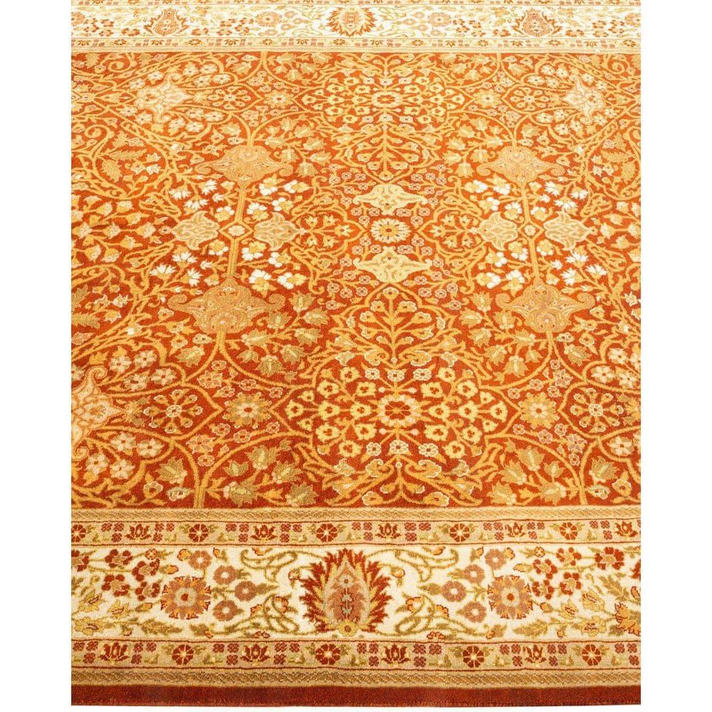 Solo Rugs Classic One-of-a-Kind Hand-Knotted New Age 5'1" x 8'3" Wool Area Rug in Orange/Beige & Reviews | Perigold