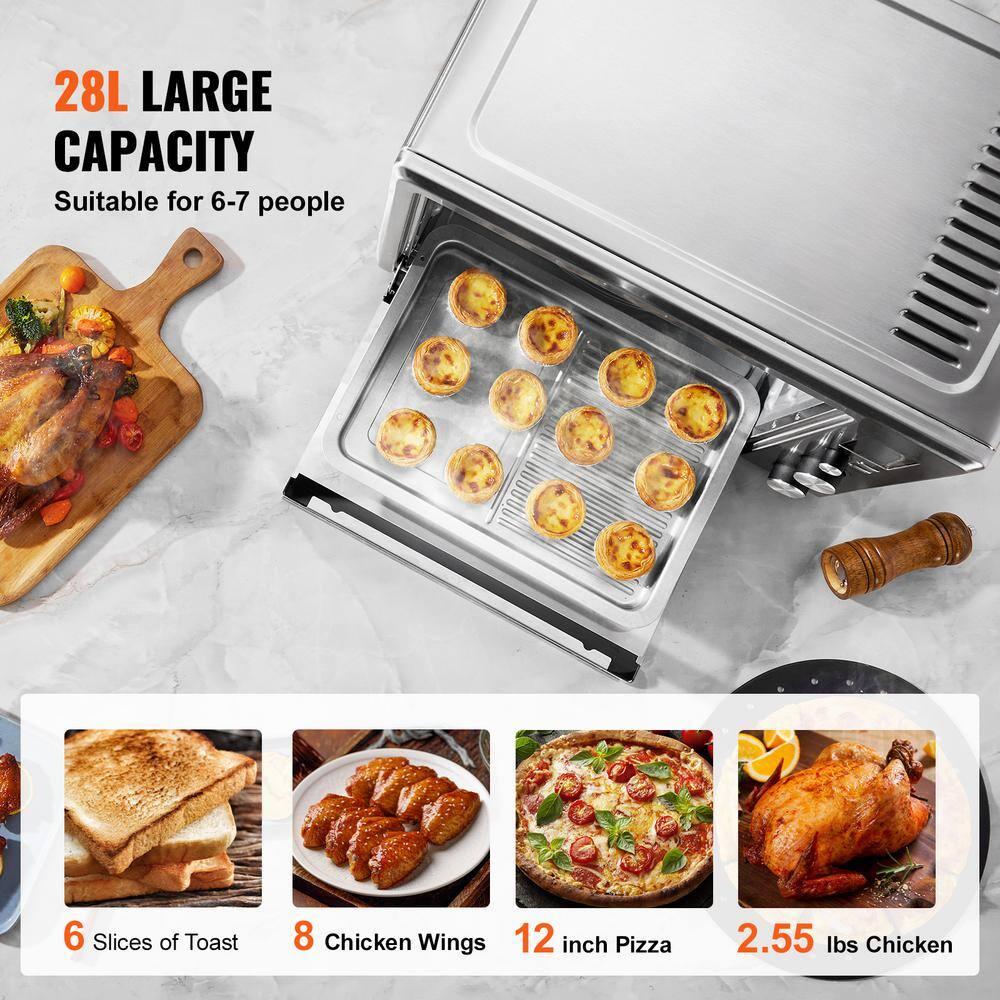 Stellweilan Tessberg Countertop Convection Oven 28L Toaster Baker 10-IN-1 1800W for Home Use
